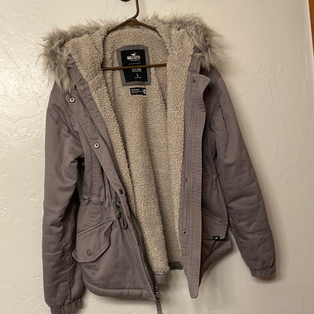 LG - Hollister Sherpa-Lined Twill Jacket